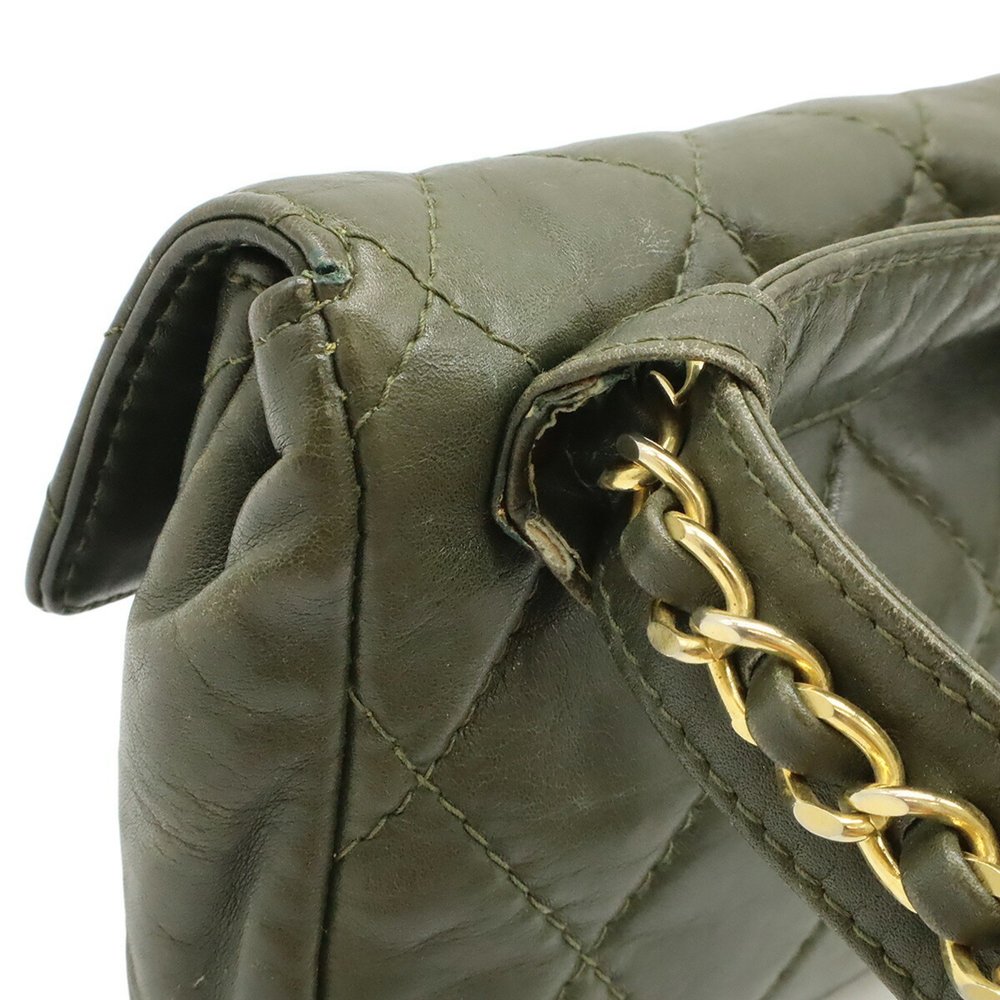 CHANEL Matelasse Coco Mark Belt Bag, Body Waist Pouch, Leather, Khaki Green - Picture 5 of 10